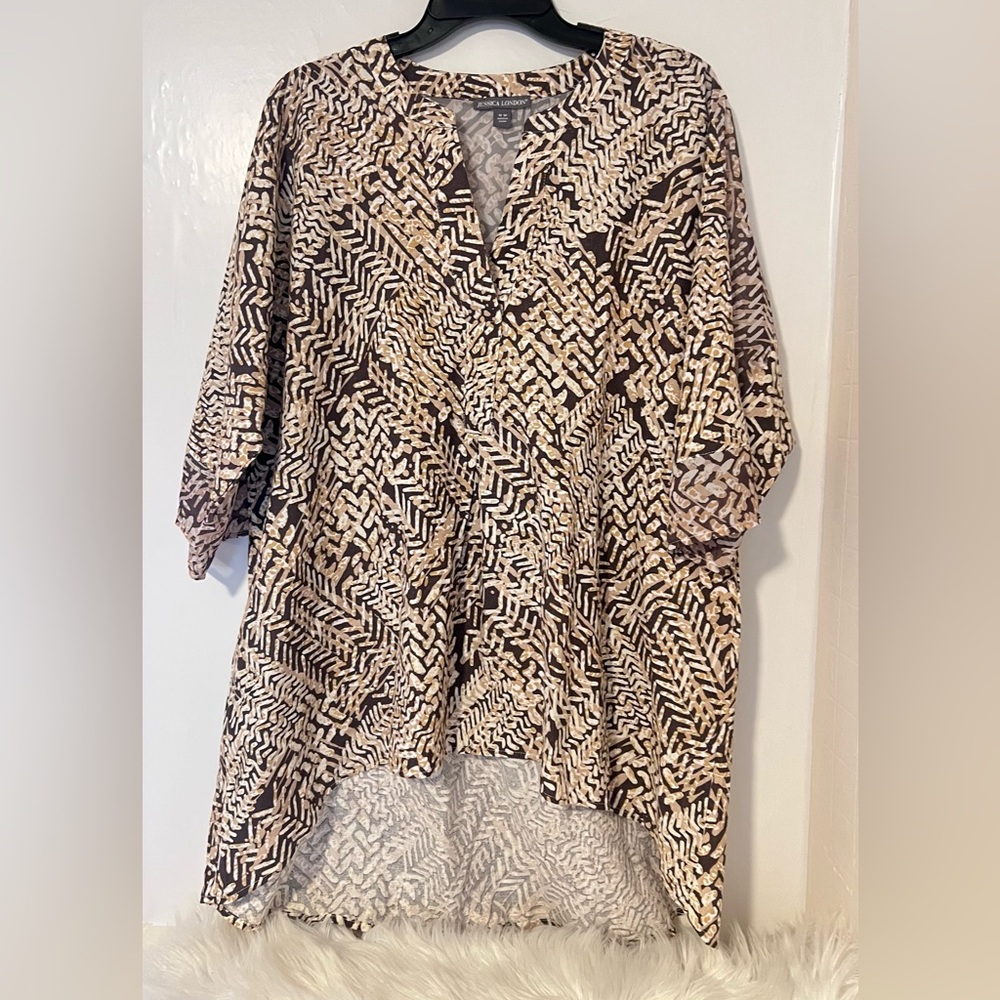Jessica London size 16w high-low tunic top